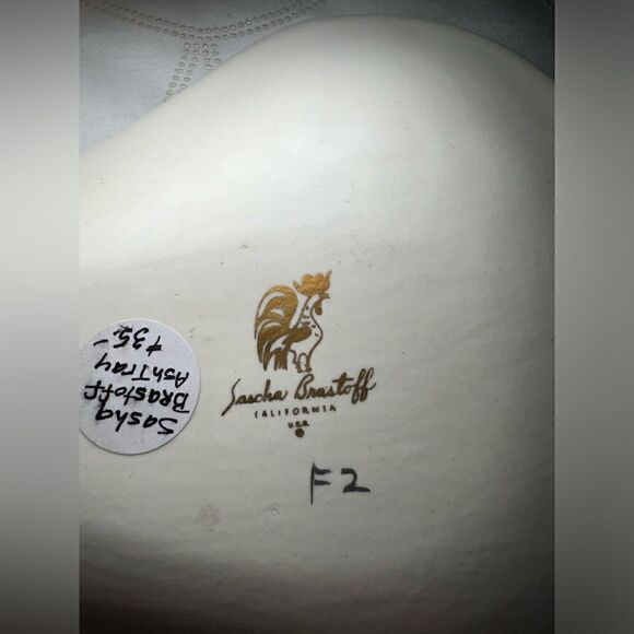 SASCHA B BRASTOFF MID-CENTURY‎ MCM ASHTRAY, DISH - ROOFTOPS - SIGNED - Picture 12 of 14